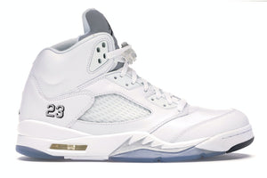 Nike Air Jordan Metallic White 5 Retro Mens Shoe 136027-130