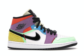 Nike Air Jordan Multicolor SE Mid 1 Retro Womens Shoe CW1140-100