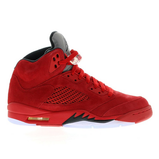 Nike Air Jordan Red Suede 5 Retro Mens Shoe 136027-602